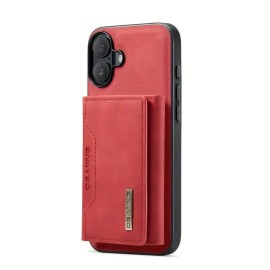 M2 Magnetic Card Holder Protective Case for 16 Pro Max & 15 Pro Max Multi-Color Options Split Design for Userscolor: Rose Red Color