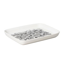 1069589 Arabian Crocus Plate, Plate, Plate, 5.9 x 7.5 inches (15 x 19 cm), Black