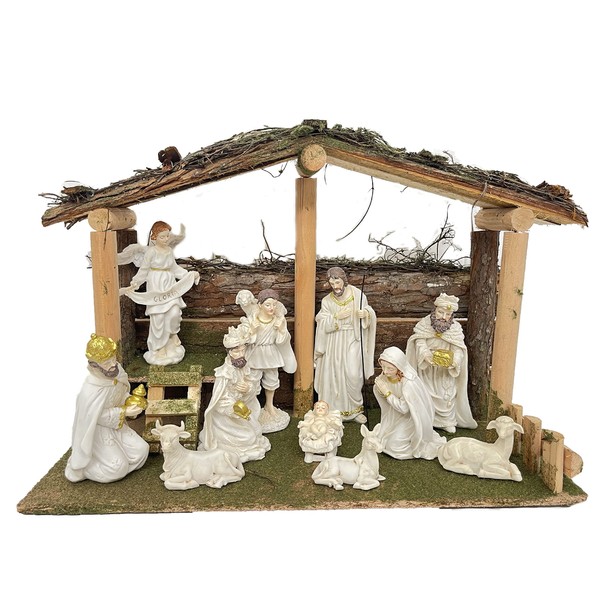 Christmas Nativity Set / Nacimiento Set Ivory Color 6" Inch