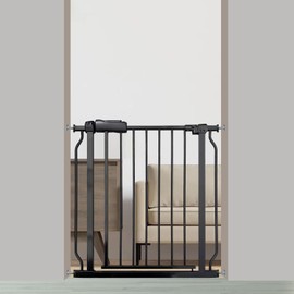 Walk Thru Baby Gates 29-34 Inch, Auto Close Child Safety Gates for Stairs Banister Doorways Hallway,Indoor Safety Child Gates for Kids or Pets