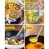 Silicone Cooking Utensil Set, 8Pcs Non-stick Cookware with Stainless Steel