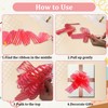 Leseogye 5PCS Red Pull Bows, 4inch Pull Bows for Gift