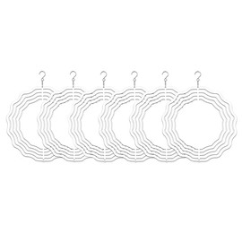 Aribrnten 6PCS Sublimation Wind Spinner Blanks 3D Double Sided Sublimation Wind Powered Sculpture 8 Inch Wind Spinner Blanks for Yard Garden