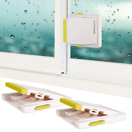 Sliding Door Child Lock, 2 Pack Sliding Glass Door Lock for Kids Safety, Sliding Closet Door Lock for Sliding Windows, Patios Doors, Cabinet Doors, No Screws or Drilling Tools Needed