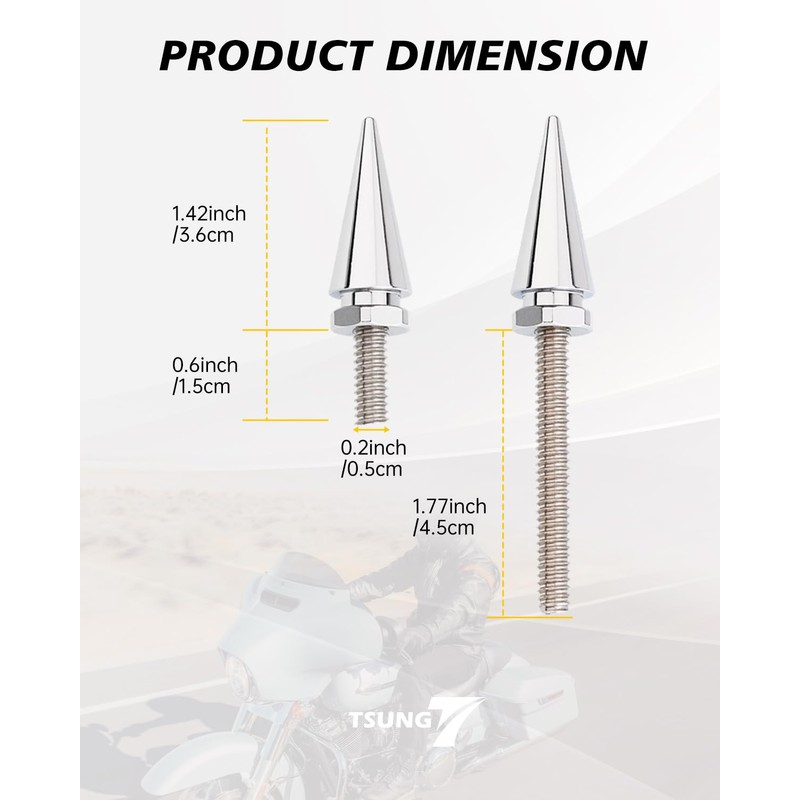 TSUNG Motorcycle Windshield Trim Bolts 3 Pcs – CNC Fairing