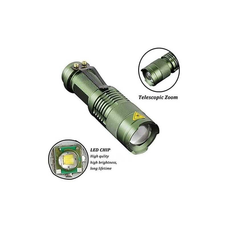 Linterna LED de 3 modos para acampar, senderismo, emergencia, color