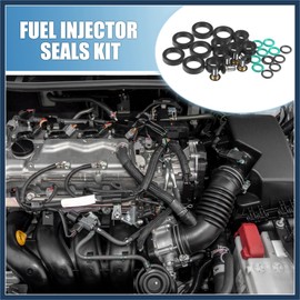 INFINAUTO Fuel Injector O Rings Seals No.06164P8EA00 with Micro Filters Fuel Injector Repair Kit for Honda Odyssey Pilot 2001-2004 Rubber Black (Set of 6) Stylish Design