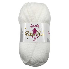 James C Brett Wendy Peter Pan baby 4 ply 50g ball White