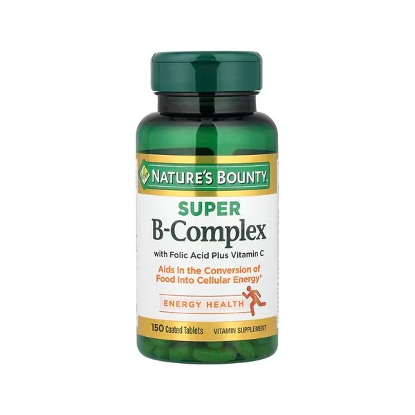 Nature's Bounty, Súper Complejo B con Ácido Fólico Más Vitamina