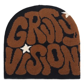 Supaico Men Women Y2K Beanies Gothic Spider Pattern Knitted Hat Winter Warm Beanies Casual Outdoor Skull Cap, Black Red Web