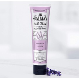 J.R. Watkins Natural Moisturizing Hand Cream, Hydrating Hand Moisturizer with Shea Butter, Cocoa Butter, and Avocado Oil, USA Made and Cruelty Free, 3.3oz, Lavender, (Pack of 4)
