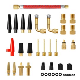 Pack of 40 Dv Sv Av French Valve Adapter Air Pump Adapter Car Valve Adapter Bicycle with Sorting Box Bicycle Tyre Pump Adapter for Bicycle Valves, Air Pump Adapter with Sorting Box