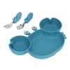 3pcs Toddler Divided Plate Set Silicone Baby Suction Plate Anti