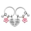Mother Daughter Heart Keychains Set Birthday Mothers Day Gifts for