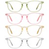 KSSESSE 4 Pack Reading Glasses for Women Men Blue Light