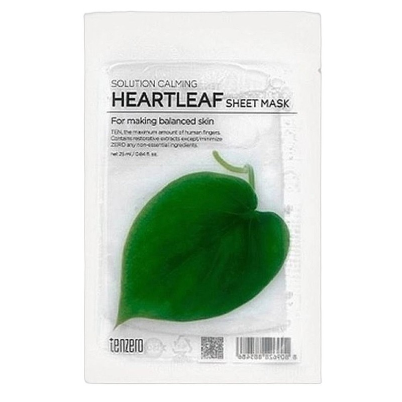 Ten Zero Skin Calming Solution Calming Houttuynia Cordata Sheet Mask