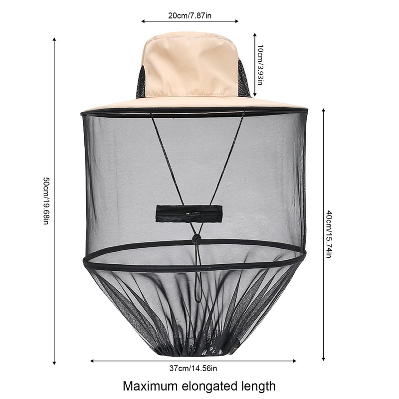 T Tersely 2 Pack Mosquito Head Net Hat,Breathable Outdoor Sun