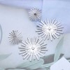 Inateannal Punk Sunburst Dangle Earrings - Silver Large Sun Earrings