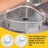 Triangle Corner Strainer Triangular Sink Drain Basket for Kitchen Multi-Functional