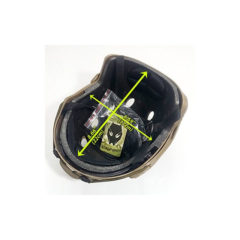 ATAIRSOFT PJ Type Tactical Multifunctional Fast Helmet with Visor Goggles