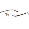 I NEED YOU Light G67100, Havana, Rimless Plastic Glasses with