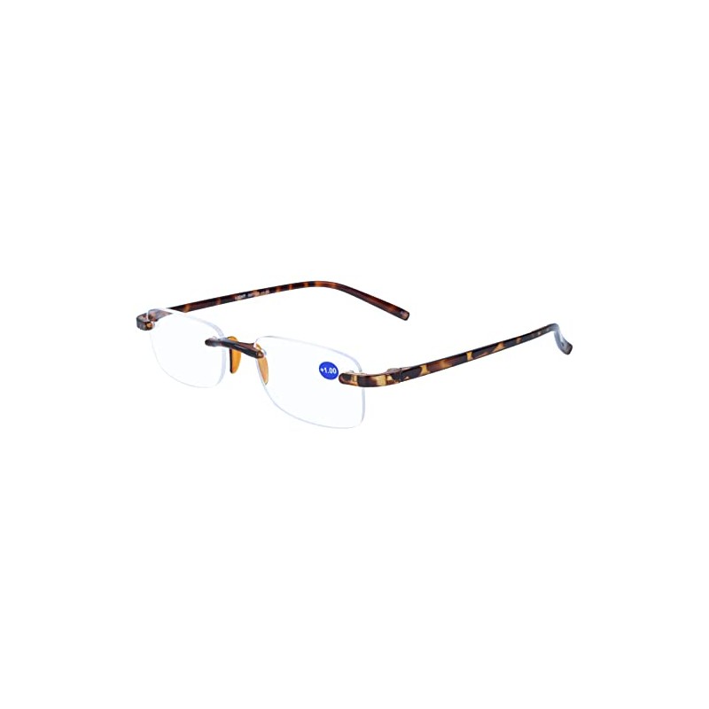 I NEED YOU Light G67100, Havana, Rimless Plastic Glasses with