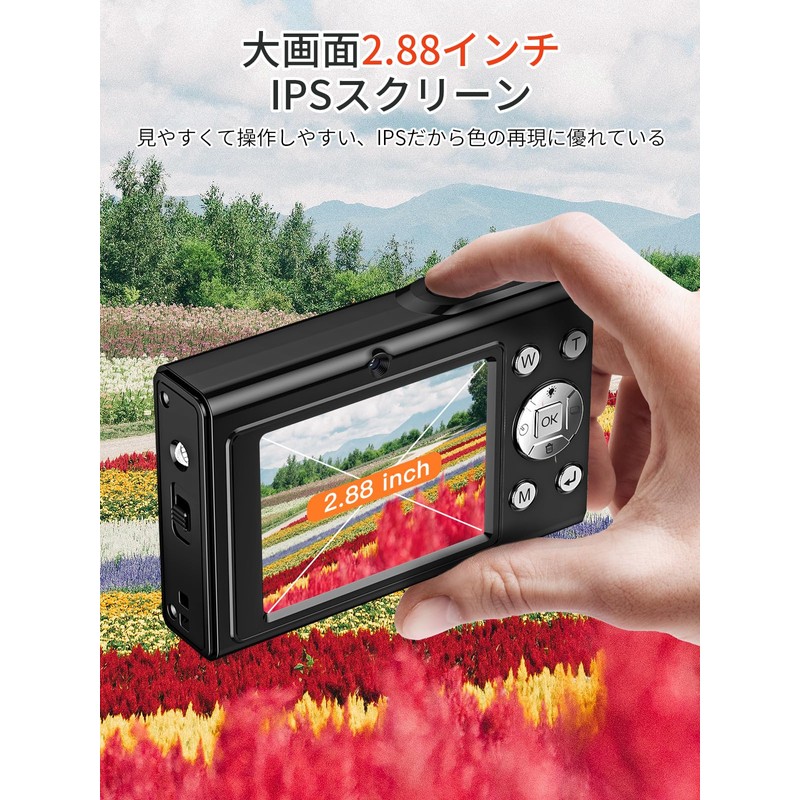 Moledro 4K Digital Camera, 50 Megapixels, Flashlight Function, Dual Camera,