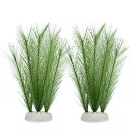 M2cbridge Plastic Fish Tank Plants Soft Silk Water Grass Reptile Waterweed for Terrarium Simulate Aquatic and Aquarium Landscape(2pcs,8")