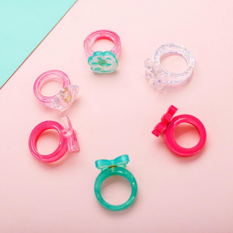 BROVITI 10Pcs Rotating Bearing for Fidget Anxiety Ring Resin Silicone