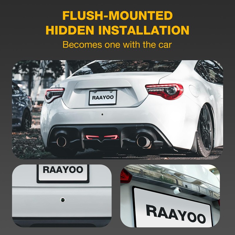 Backup Camera for Car, Metal Housing 170°Wide View Angle Rear/Side/Front