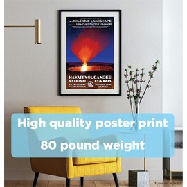National Park Posters Hawaii Volcanoes Original Artwork - 13" x 19" by Rob Decker - WPA Style