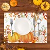 CHAROUP 50 Pack Disposable Paper Placemats Fall Table Mats 16x11