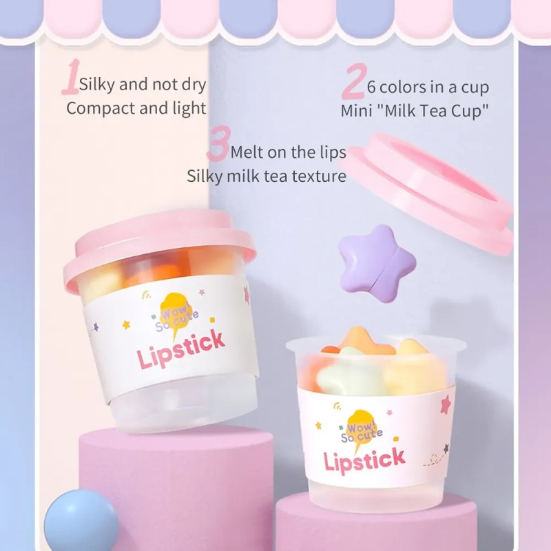 D Mini Set De Lápiz Labial Hidratante Efectivo De 6