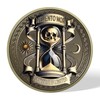 RYUKENLM 5 Pack of Memento Mori Coin 3D Skull Challenge