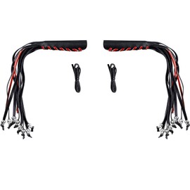 2 PCS Faux Leather Motorcycle Lever Covers with Fringes, Motorcycle Brake Clutch Lever Covers Grip Tassels Motorcycle Handlebar Handle Grip Covers, Fringed Leather Lever Covers Wraps with Skulls