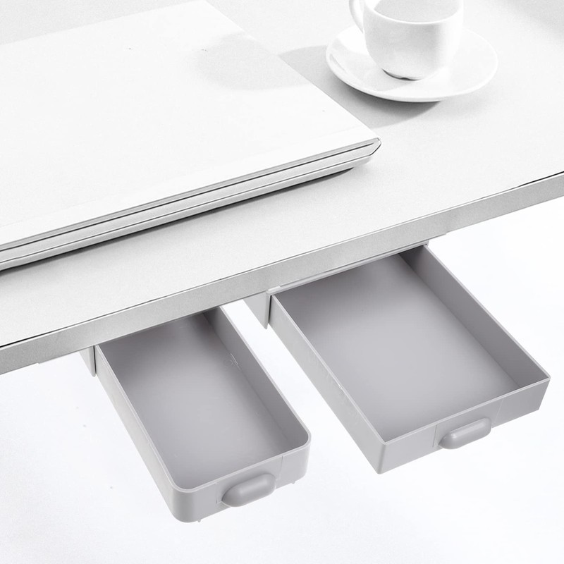 Operitacx 2pcs Hidden Drawer under Table Ground Coffee Container Dividers