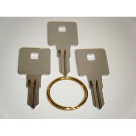 Craftsman Tool Box Keys Cut from 8151 to 8200 Three Working Keys with A Brass Key Ring for Sears Husky Kobalt Tool Chest (8198)