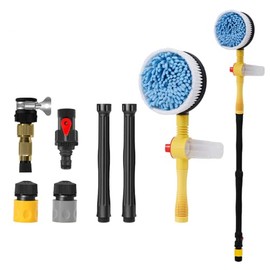 MACHSWON High Pressure Car Wash Brush Rotating Sponge Extendable Hose Cleaning Tool for car, Home, Room Cleaning, Glass Doors