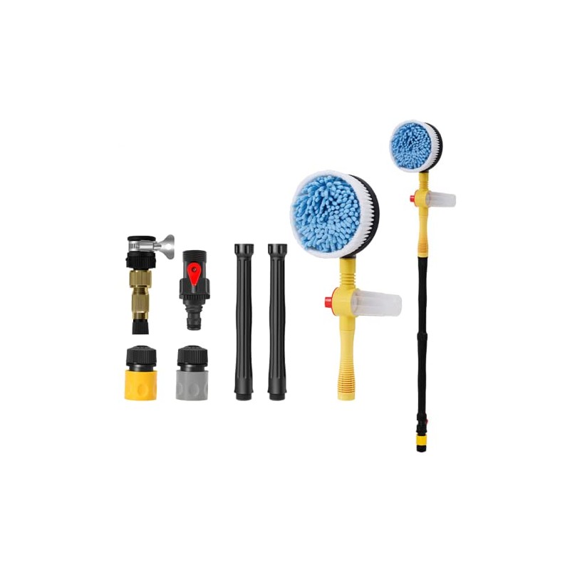 MACHSWON High Pressure Car Wash Brush Rotating Sponge Extendable Hose