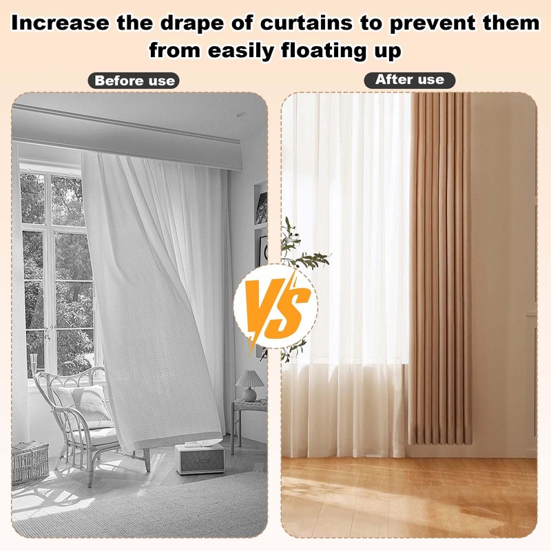 Curtain Weights for Drapes - Sew-On Anti-Wind Drapery Weights for