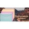 A4 Assorted Pastel Colour Document Stud Wallets Plastic Carry Popper