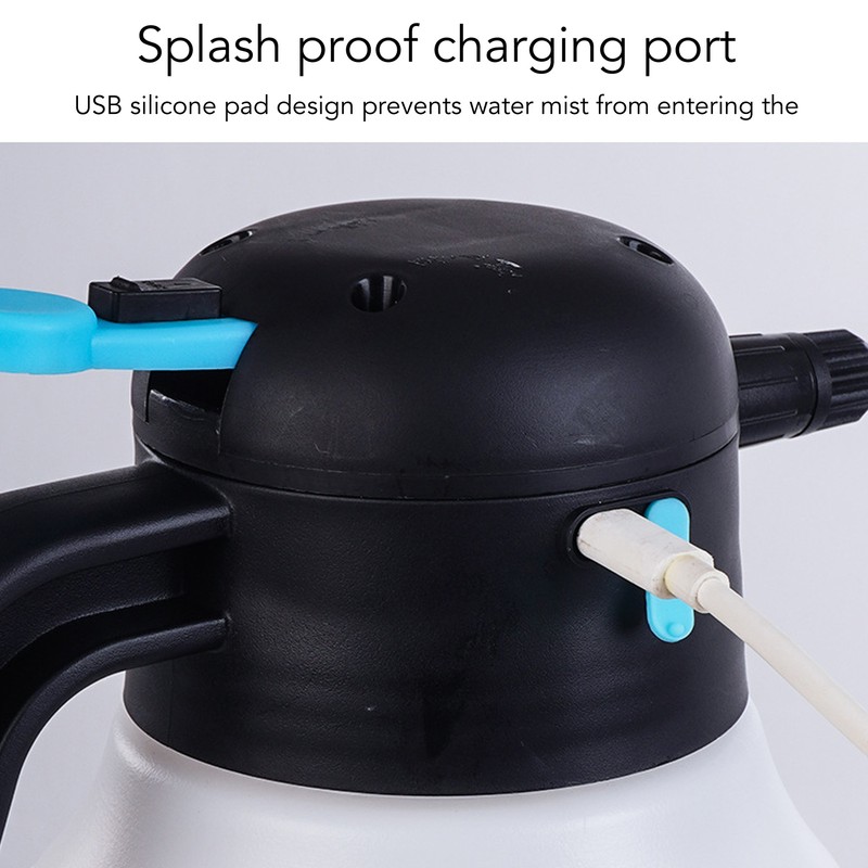 Foam Sprayer 2000mAh 1.8L Cordless Pressurized PP Electric Foam Spray