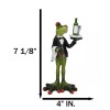 Green Toad Frog Silver Service Butler With Wine Glass And