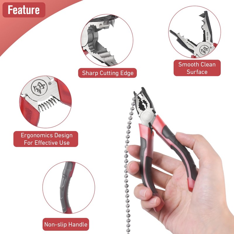 Ball Metal Chain Pliers Stainless Steel Manual Cutting Joining Pliers