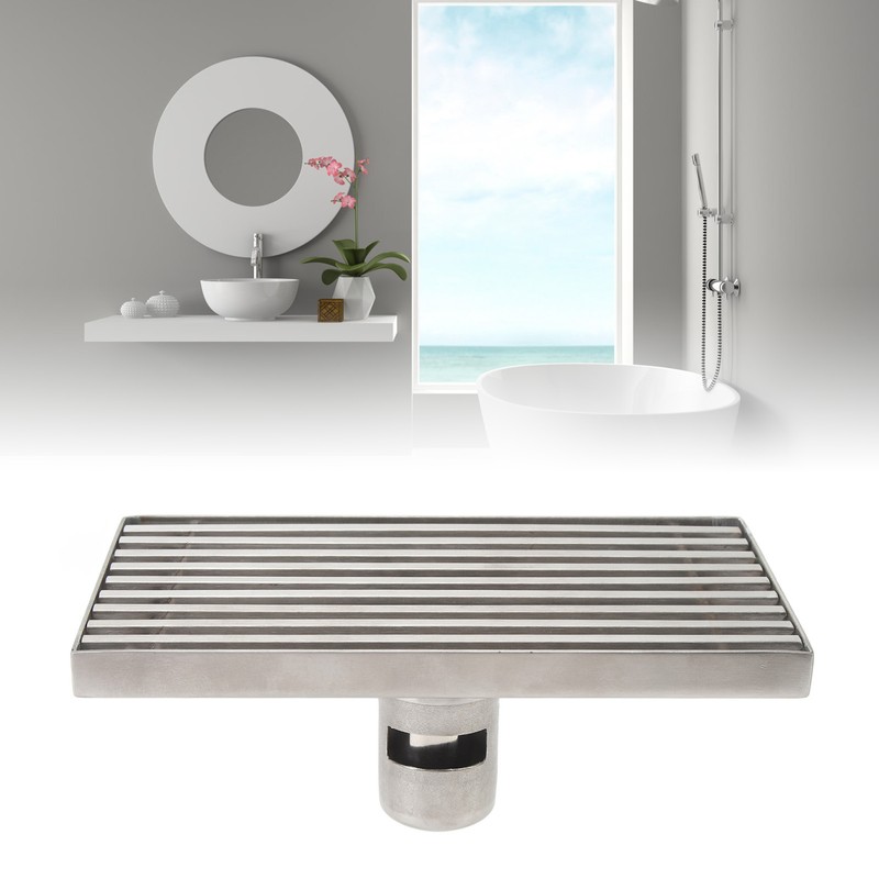 304 Stainless Steel Linear Shower Drain Thickened Lengthened 8 Inch