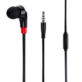 BLU R1 HD Compatible 3.5mm Mono Headset Handsfree Single in-Ear Flat Cable Earphone Earbud Black