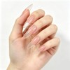Generic Uñas postizas largas transparentes estilo stiletto, 100 unidades, brillantes,
