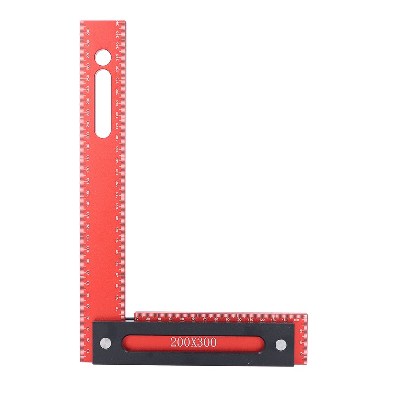 Woodworking Square 300x200mm L Shape Aluminum Alloy Framing Square with