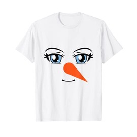 Anime Cute Snowman Girl Funny Christmas Costume T-Shirt