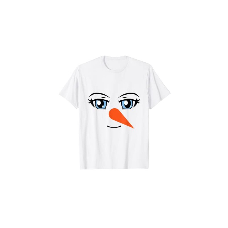 Anime Cute Snowman Girl Funny Christmas Costume T-Shirt